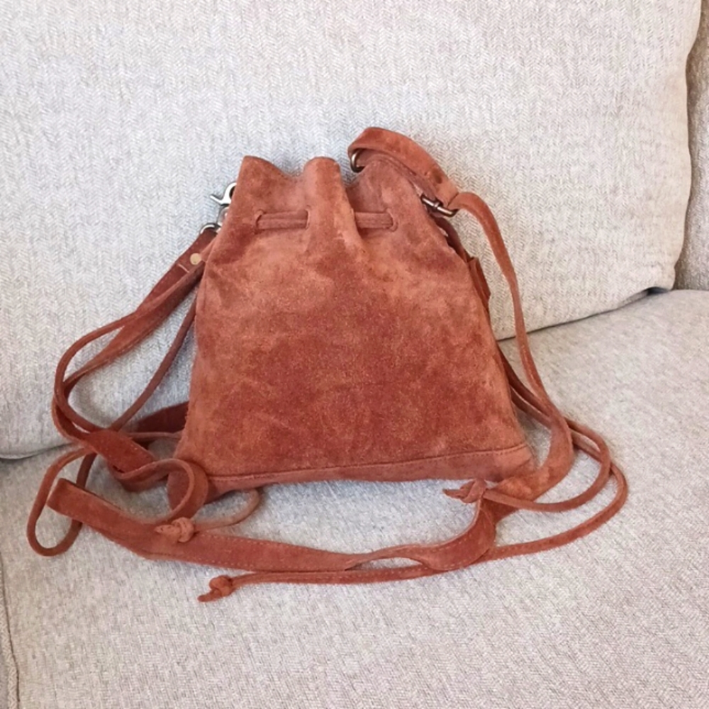 Free People Suede Backpack - Brown